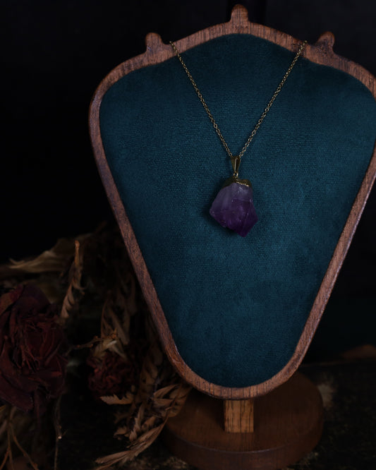 Amethyst Anhänger mit Goldfassung