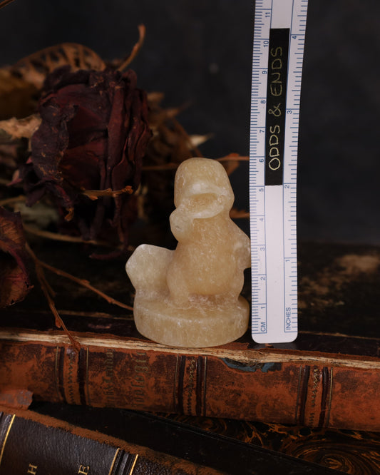 Glumanda Figur aus Orangen Calcit | ca. 6 cm