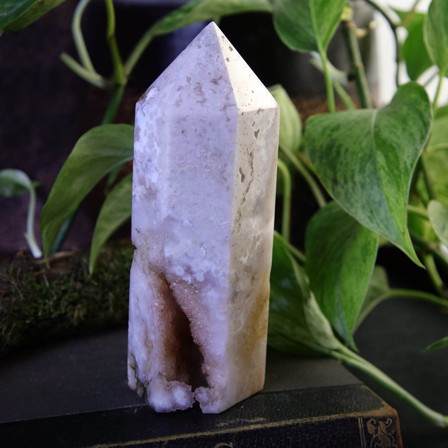 Großer Blumen Achat Turm