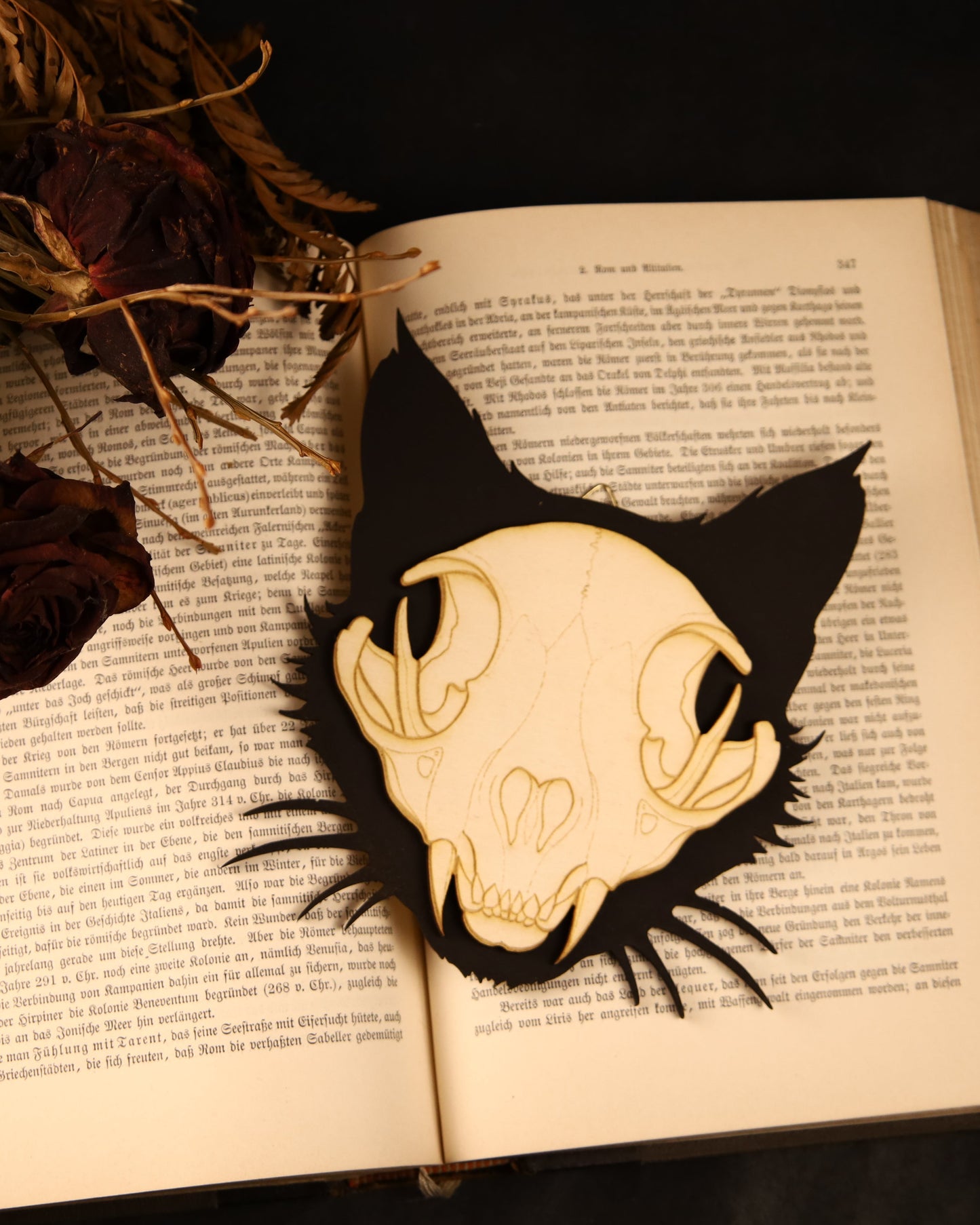 Katzenschädel - Wandaufhänger | Vegan Taxidermie