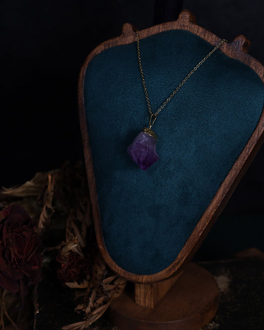 Amethyst Anhänger mit Goldfassung