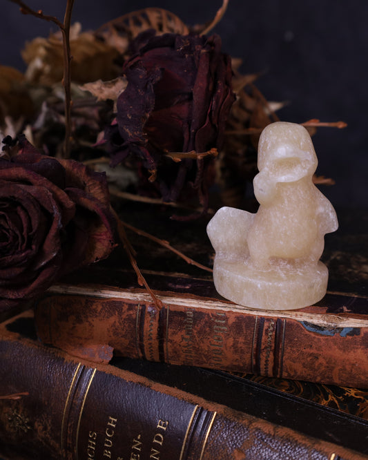 Glumanda Figur aus Orangen Calcit | ca. 6 cm