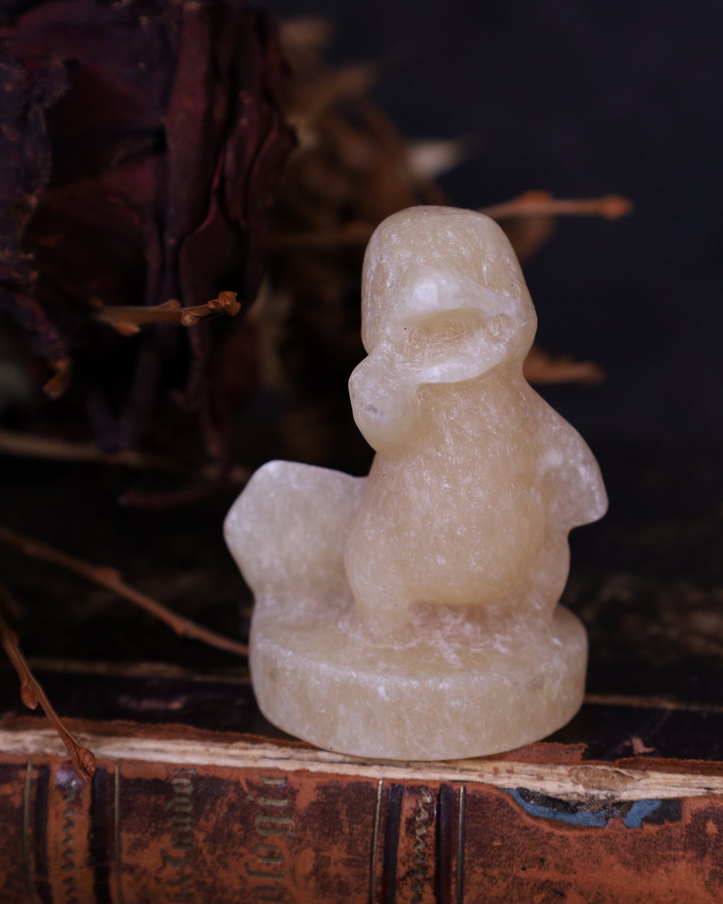 Glumanda Figur aus Orangen Calcit | ca. 6 cm