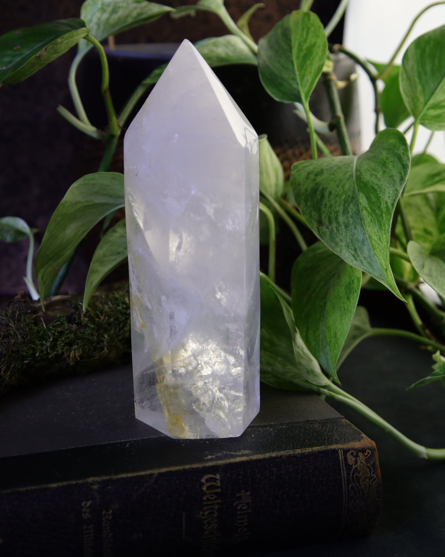 Large rock crystal point