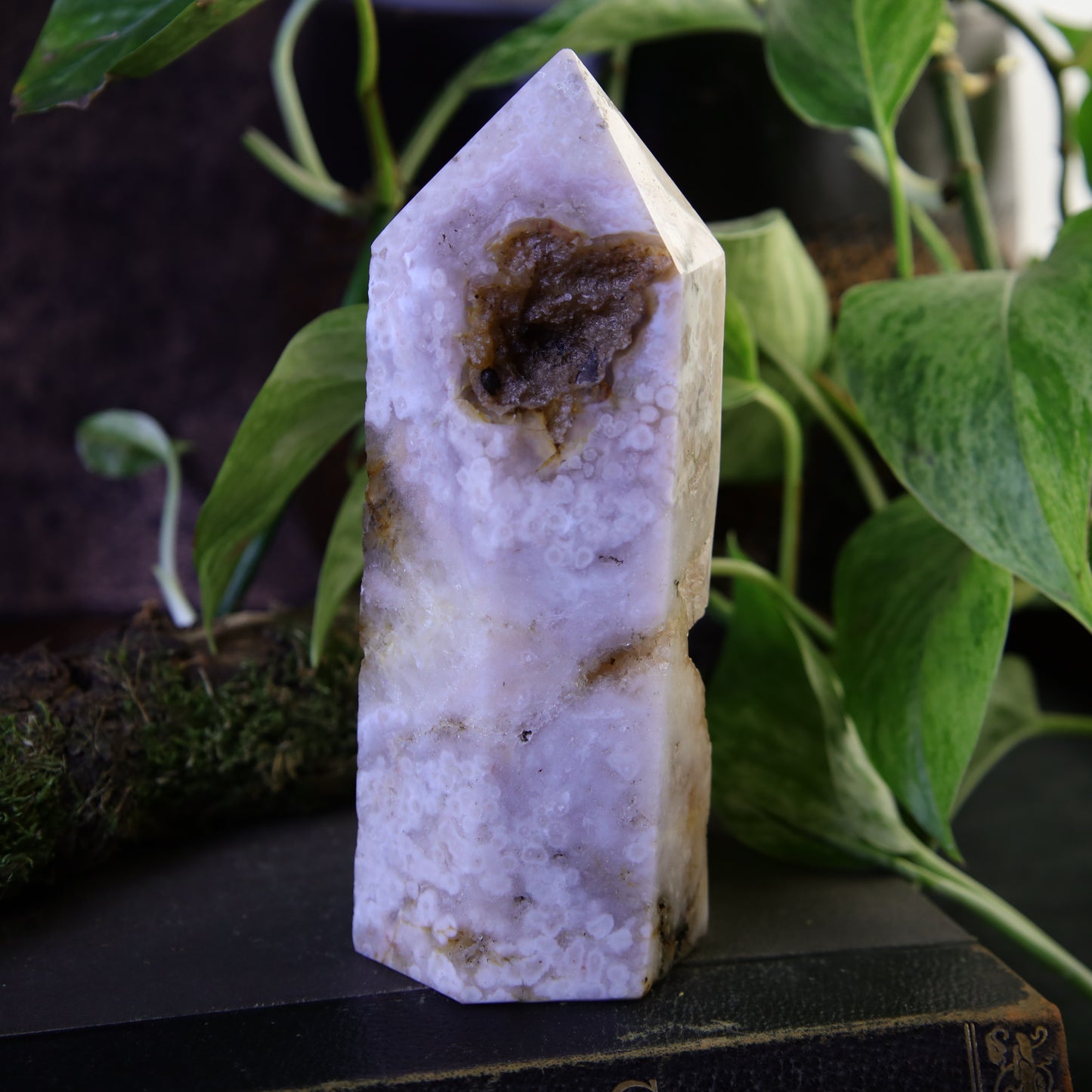 Großer Blumen Achat Turm