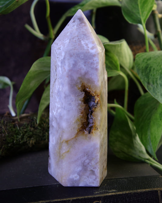 Großer Blumen Achat Turm