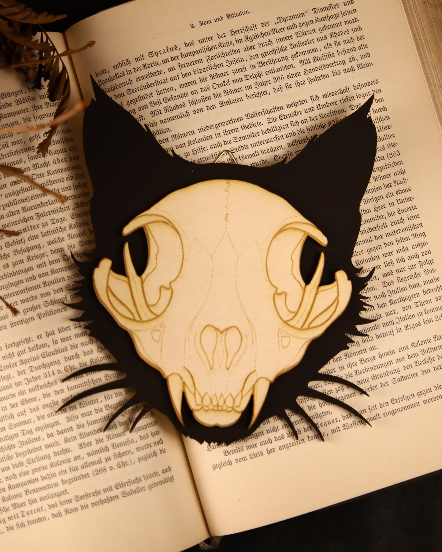 Katzenschädel - Wandaufhänger | Vegan Taxidermie