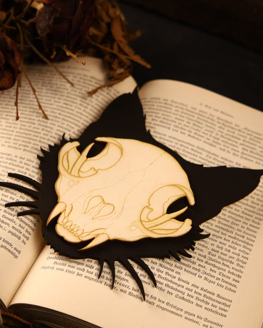 Katzenschädel - Wandaufhänger | Vegan Taxidermie